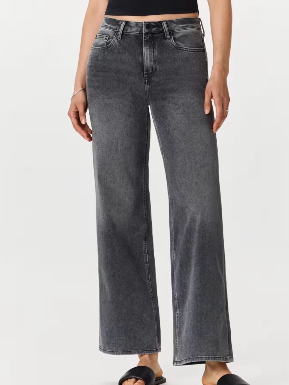 Quince Bell straight leg jeans in stonewashed grey 25 short length